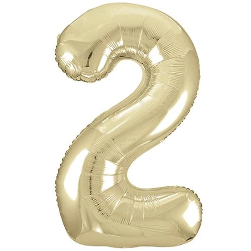 Unique Large Balloon Numbers - White Gold 34" - Image 4