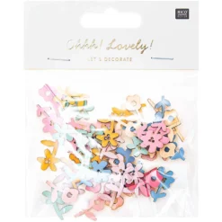 Wooden Flower Confetti - Summer Mix
