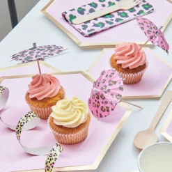 Cocktail Umbrellas - Leopard Print (12 Pieces)