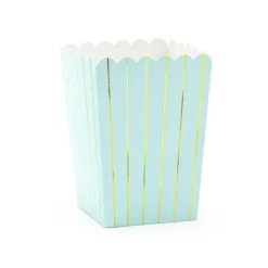 Baby Blue Stripe Treat Boxes (6 Pack)