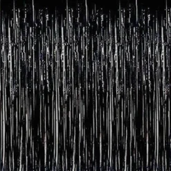 Black Fringe Foil Curtain