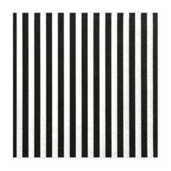 Black Stripy Party Napkins