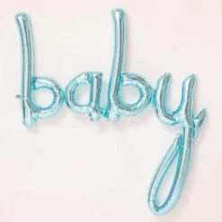 Blue Baby Script Balloon