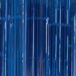 Blue Fringe Foil Curtain