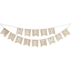 Ginger Ray Burlap Merry Christmas Garland
