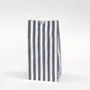 Candy Striped Party Bags Black (12 Pack)