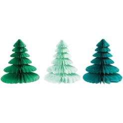 Christmas Tree Honeycombs - Greens (3 Pack)