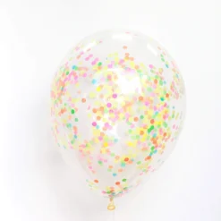Unique Confetti Balloons Kit Multi-colour (6 Pack)