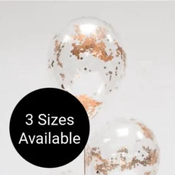 Rose Gold Sprinkle Confetti Filled Balloons
