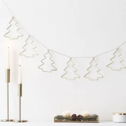 Ginger Ray Contemporary Metal Christmas Tree Garland