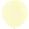 36" Big Round Balloon Chalk Pastel Yellow