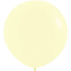 36" Big Round Balloon Chalk Pastel Yellow