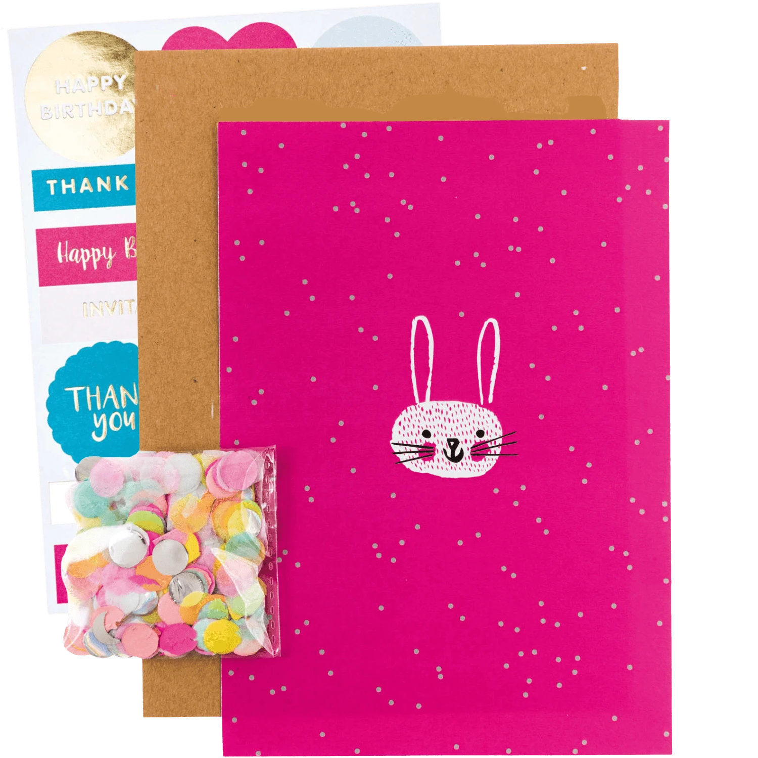 DIY Confetti Card - Bunny