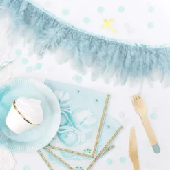 Feather Garland - Misty Blue
