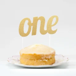 First Birthday Cake Topper Gold