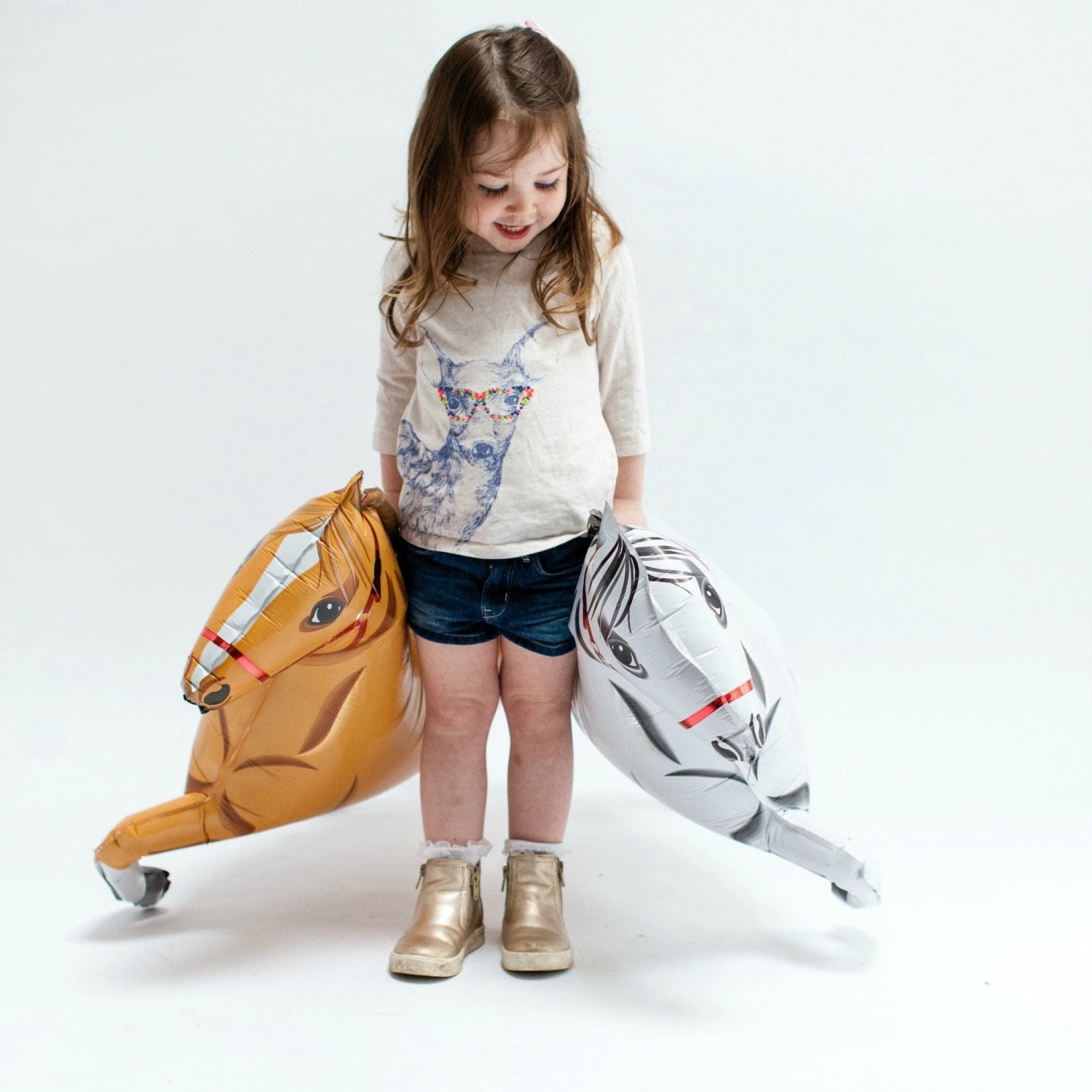 Giant Light Brown Horse Balloon - Image 2