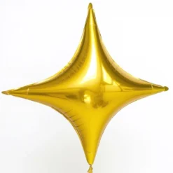 Giant Gold Four Point Star Balloon 40"