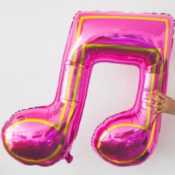 Giant Musical Note Balloon Pink