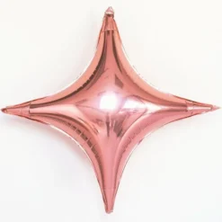 Giant Rose Gold Four Point Star Balloon 40"