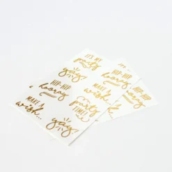 Ginger Ray Gold Party Slogan Tattoos