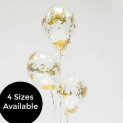 Gold Sprinkle Confetti Balloons