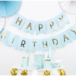 Happy Birthday Banner - Blue