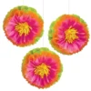 AMSCAN Hawaiian Paper Flowers (3 Pack)