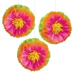AMSCAN Hawaiian Paper Flowers (3 Pack)