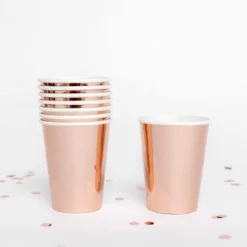 Ginger Ray High Shine Cups Rose Gold (8 Pack)