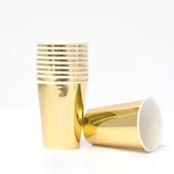 High Shine Paper Cups Gold (6 Pack)