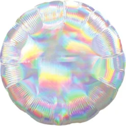 Anagram Iridescent Round Foil Balloon 18"