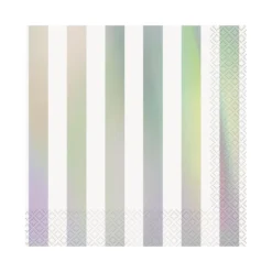 Unique Iridescent Striped Party Napkins