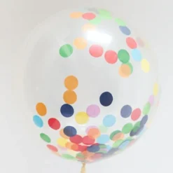 Jumbo Confetti Filled Round Balloon - Multi-Colour