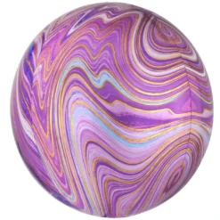 Anagram Marble Orb Balloon 16" - Lilac