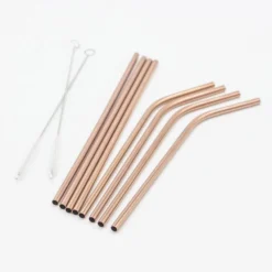 Metal Drinking Straws - Copper (8 Pack)