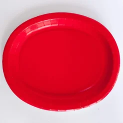 Unique Oval Serving Platters Red (8 Pack)