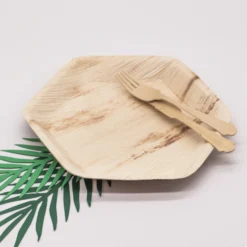 Palm Leaf Hexagonal Plates