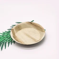 Palm Leaf Round Plates 8"