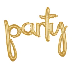 Anagram 39" Gold Party Script Balloon
