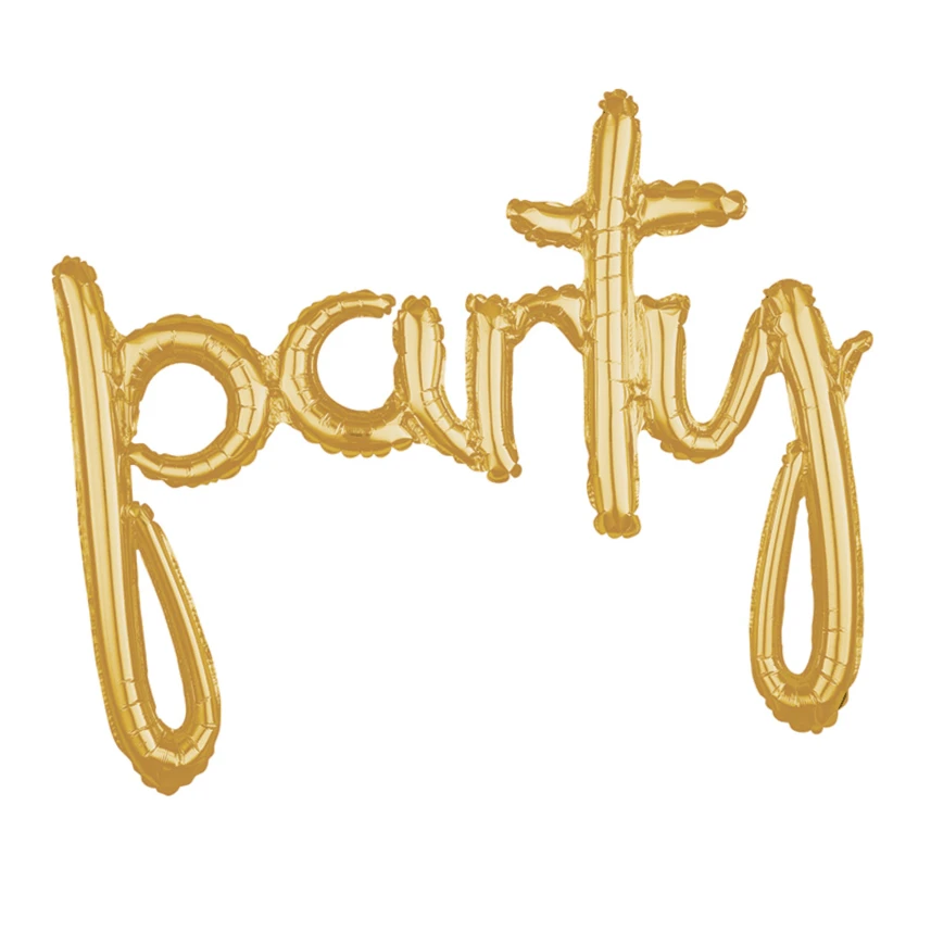 Anagram 39" Gold Party Script Balloon