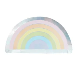 Ginger Ray Pastel Rainbow Shape Plates (8 Pack)