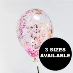 Pink Sprinkle Confetti Filled Balloons