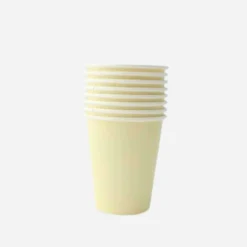 Unique Plain Ivory Paper Cups (14 Pack)