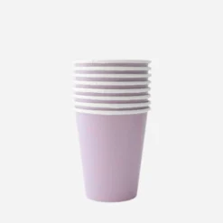 Unique Plain Lilac Paper Cups (14 Pack)