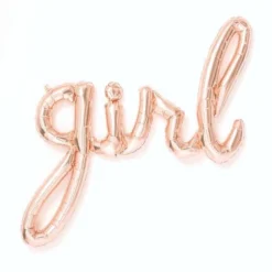 Rose Gold Girl Script Balloon