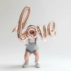 Rose Gold Love Script Balloon