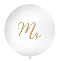 Round Wedding Balloon - Gold Mr
