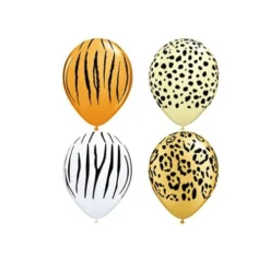 Mini Safari Print Mix Balloons (8 Pack)