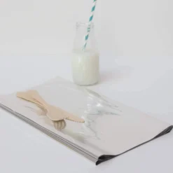 Unique Shiny Silver Plastic Tablecloth