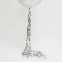 Silver Shimmer Foil Curtain / Balloon Tassel